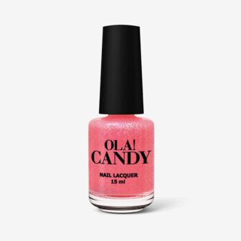 Glossy Finish tomato color nails